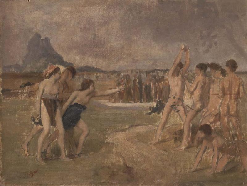 Edgar Degas Study for Young Spartans Exercising Sweden oil painting art